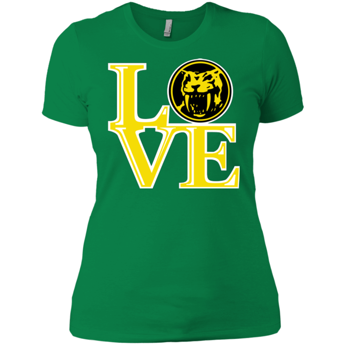 T-Shirts Kelly Green / X-Small Yellow Ranger LOVE Women's Premium T-Shirt