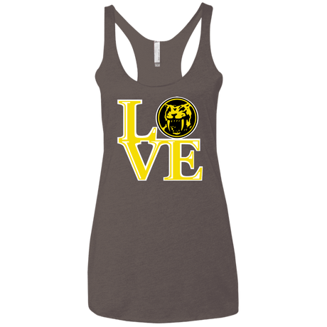 T-Shirts Macchiato / X-Small Yellow Ranger LOVE Women's Triblend Racerback Tank