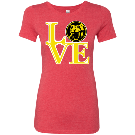 T-Shirts Vintage Red / Small Yellow Ranger LOVE Women's Triblend T-Shirt