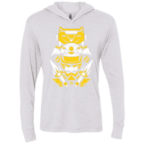 T-Shirts Heather White / X-Small Yellow Ranger Triblend Long Sleeve Hoodie Tee