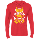 T-Shirts Vintage Red / X-Small Yellow Ranger Triblend Long Sleeve Hoodie Tee
