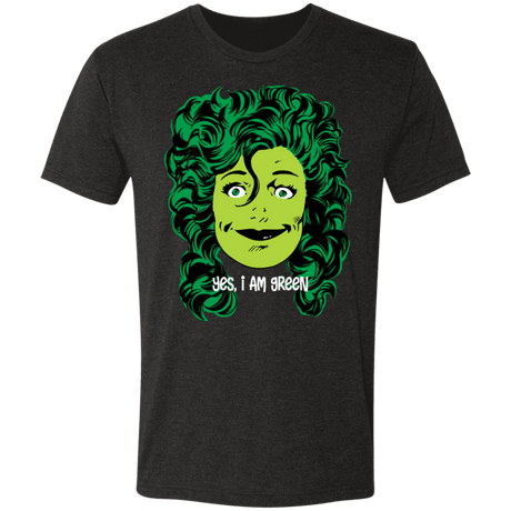 T-Shirts Vintage Black / S Yes, I am Green Men's Triblend T-Shirt