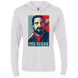 T-Shirts Heather White / X-Small Yes Negan Triblend Long Sleeve Hoodie Tee