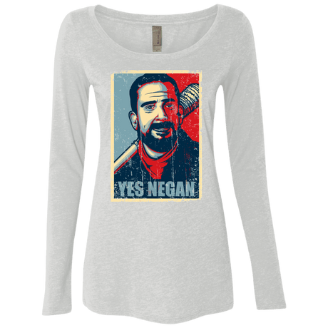 T-Shirts Heather White / Small Yes Negan Women's Triblend Long Sleeve Shirt