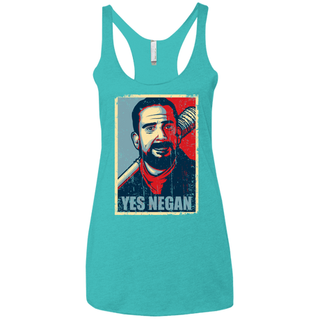 T-Shirts Tahiti Blue / X-Small Yes Negan Women's Triblend Racerback Tank