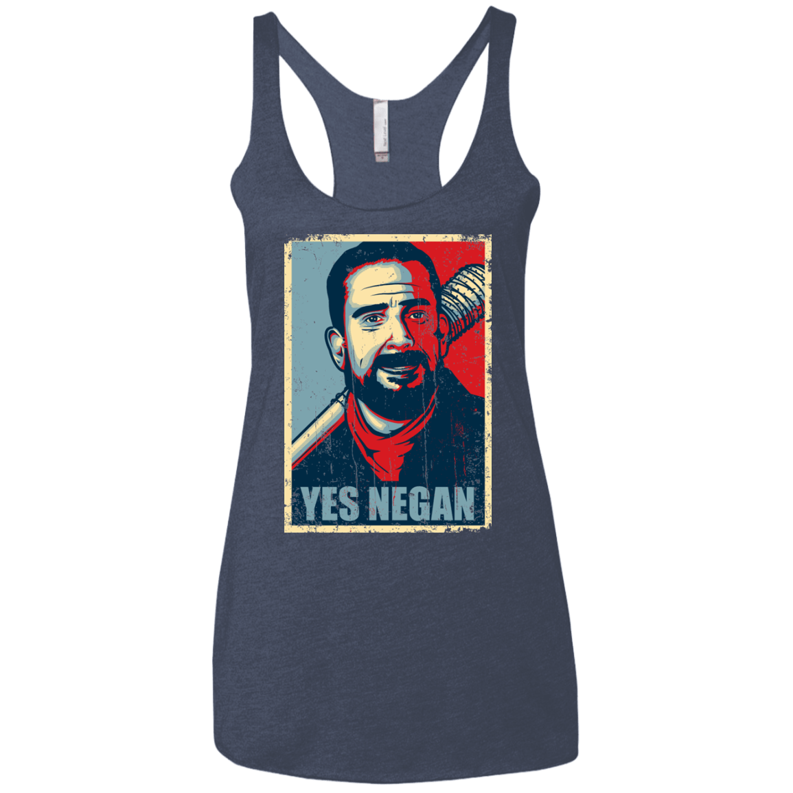 T-Shirts Vintage Navy / X-Small Yes Negan Women's Triblend Racerback Tank