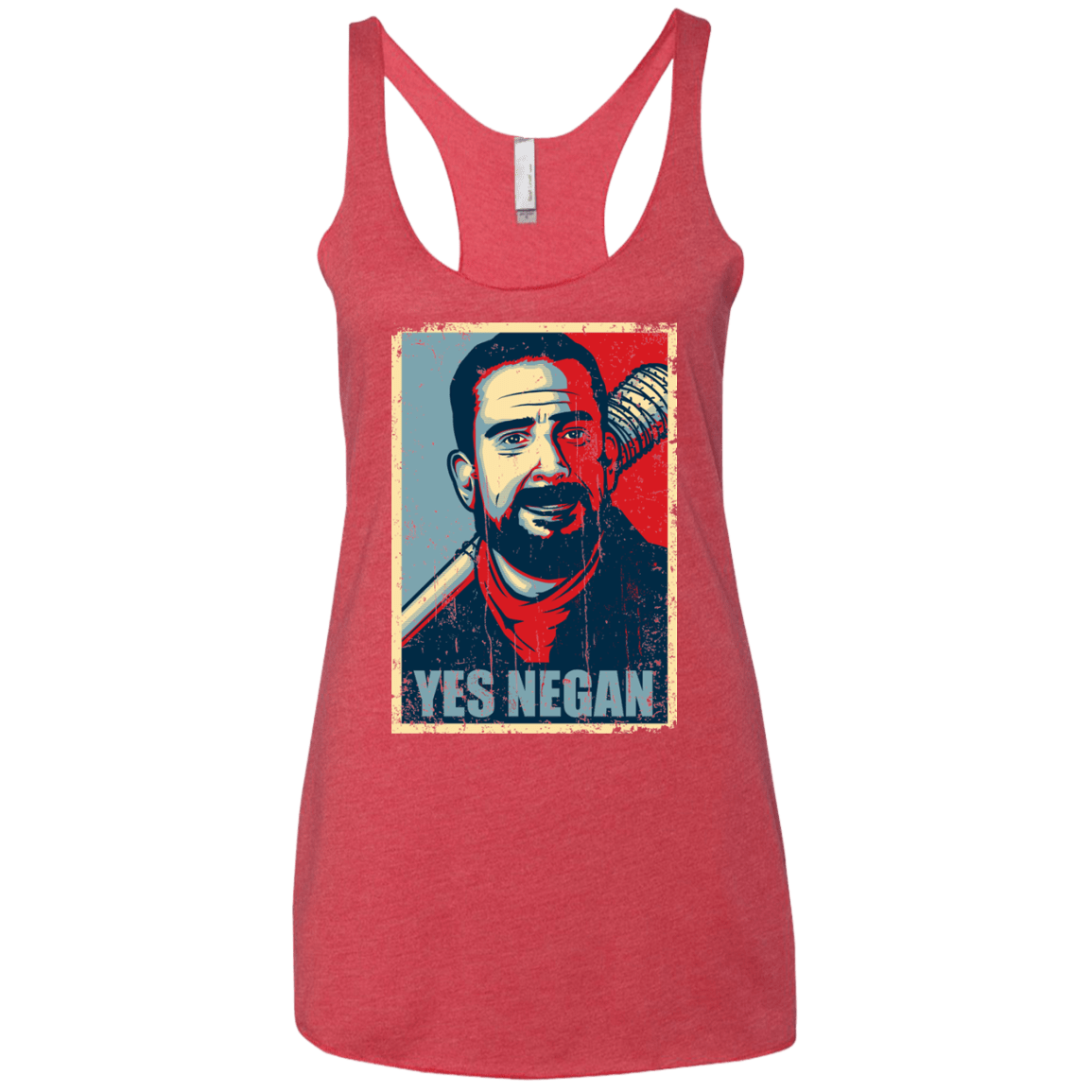 T-Shirts Vintage Red / X-Small Yes Negan Women's Triblend Racerback Tank