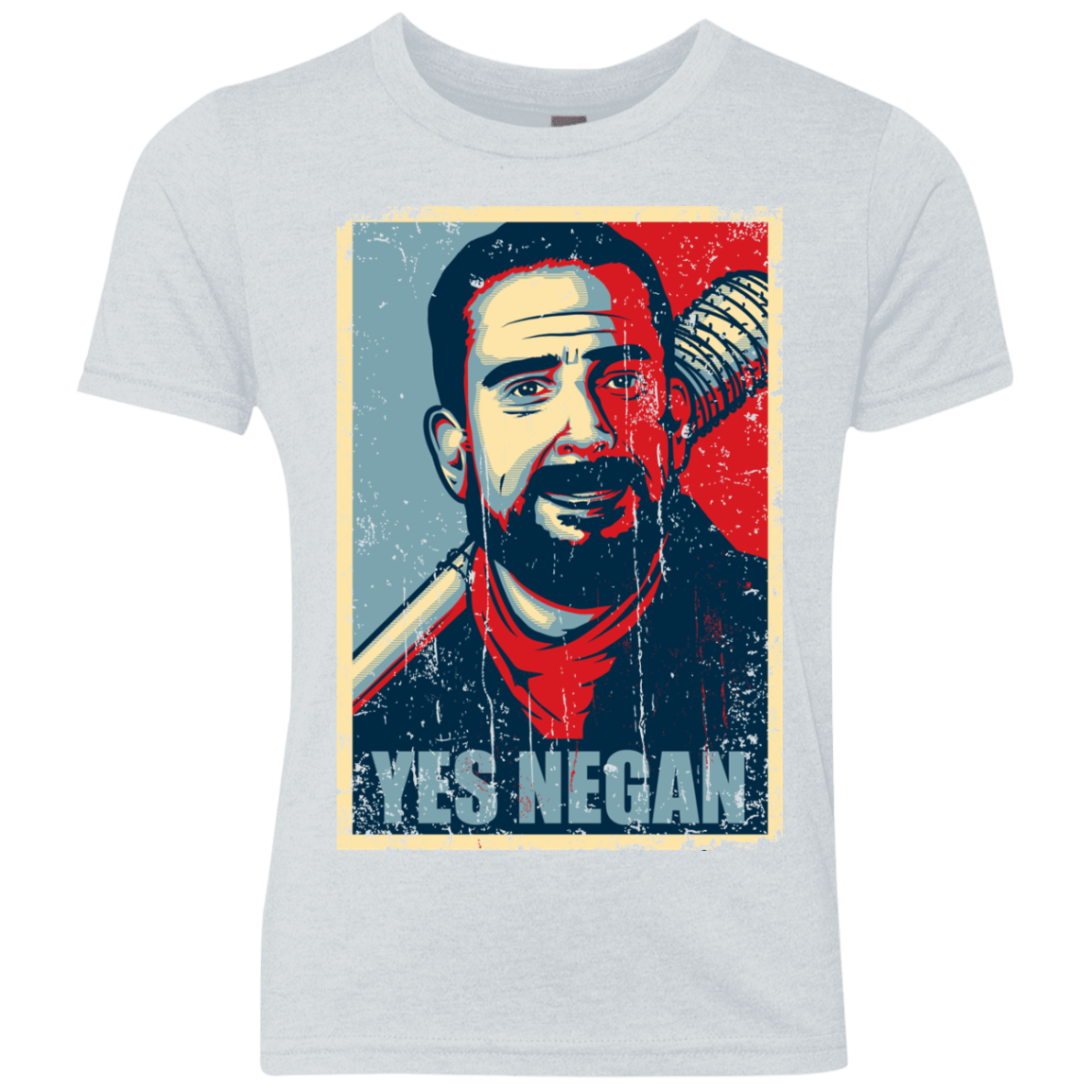 T-Shirts Heather White / YXS Yes Negan Youth Triblend T-Shirt