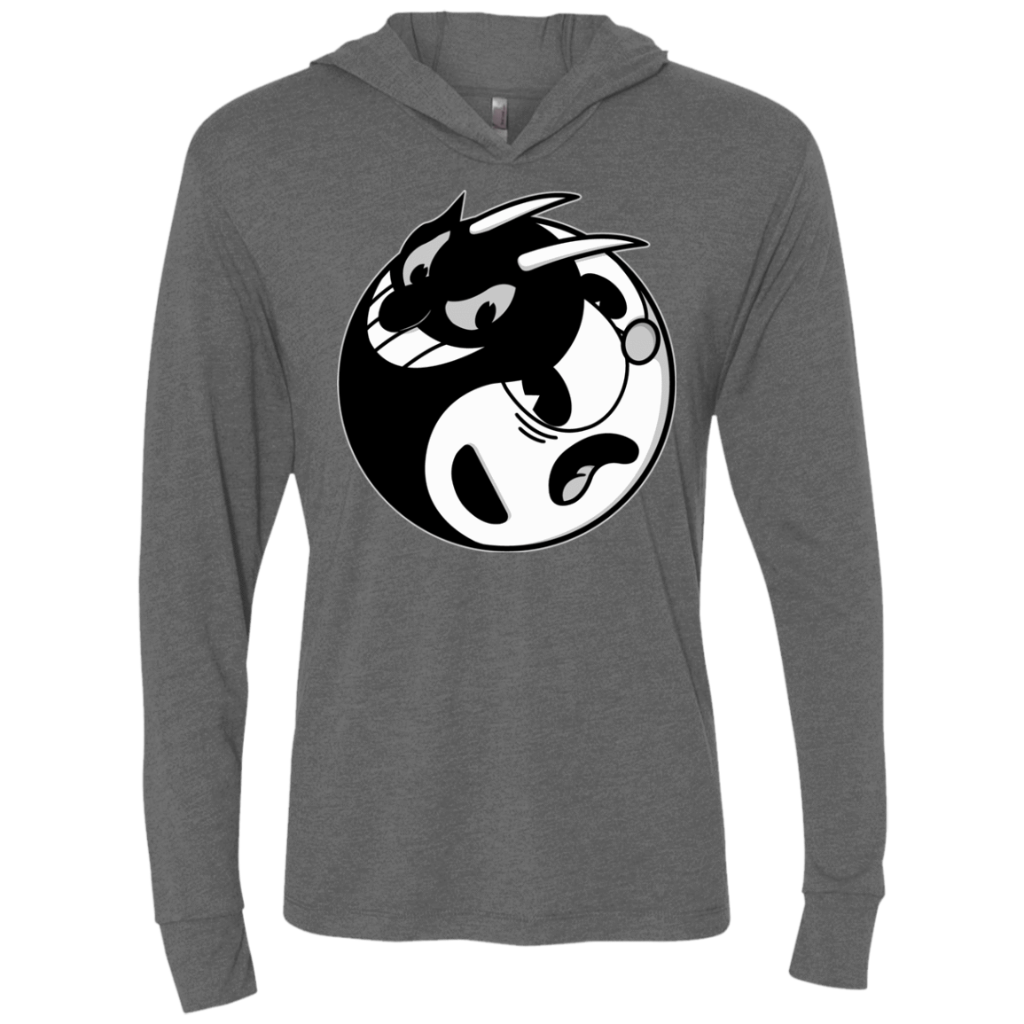 Yin Cup! Triblend Long Sleeve Hoodie Tee