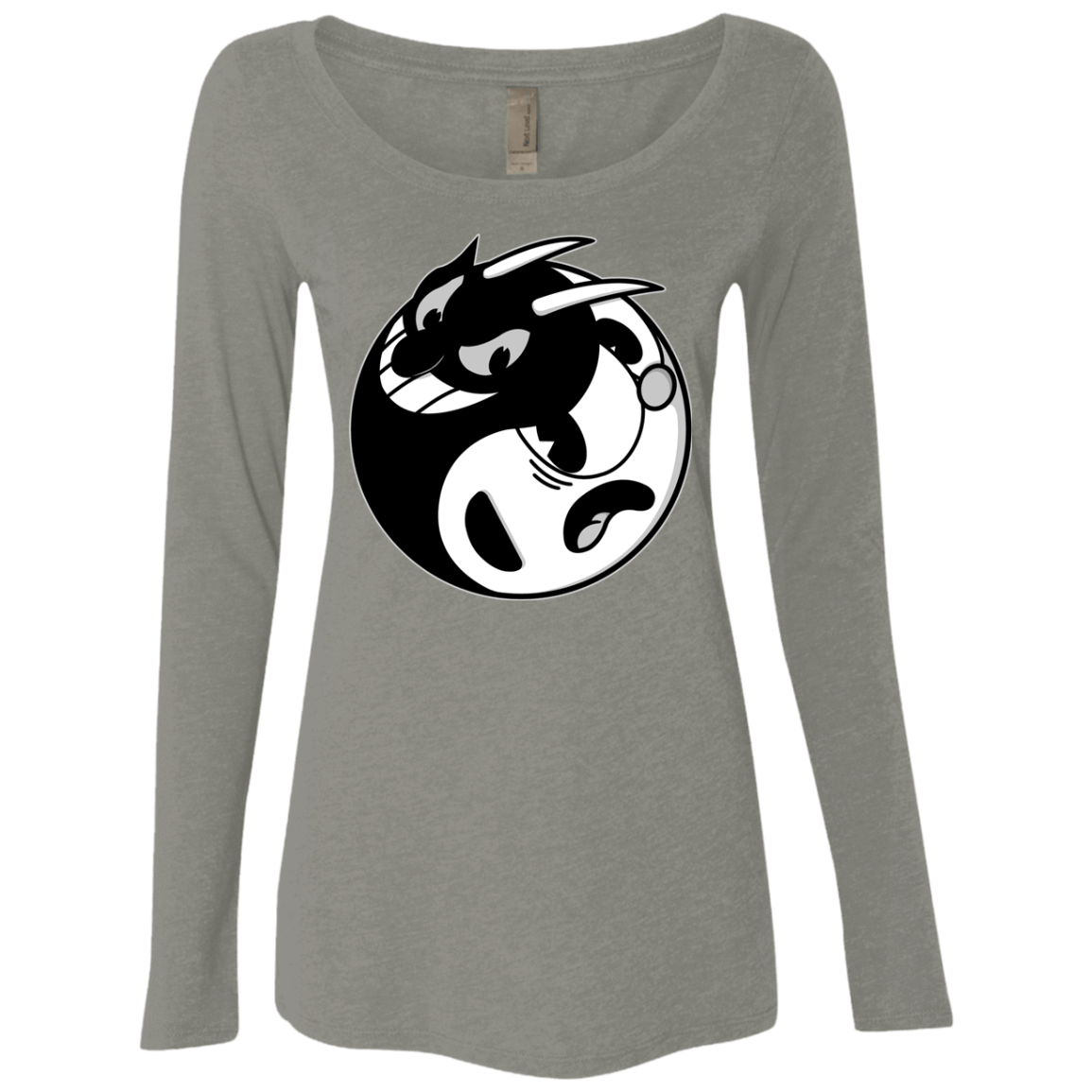 T-Shirts Venetian Grey / S Yin Cup! Women's Triblend Long Sleeve Shirt