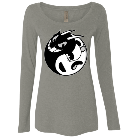 T-Shirts Venetian Grey / S Yin Cup! Women's Triblend Long Sleeve Shirt