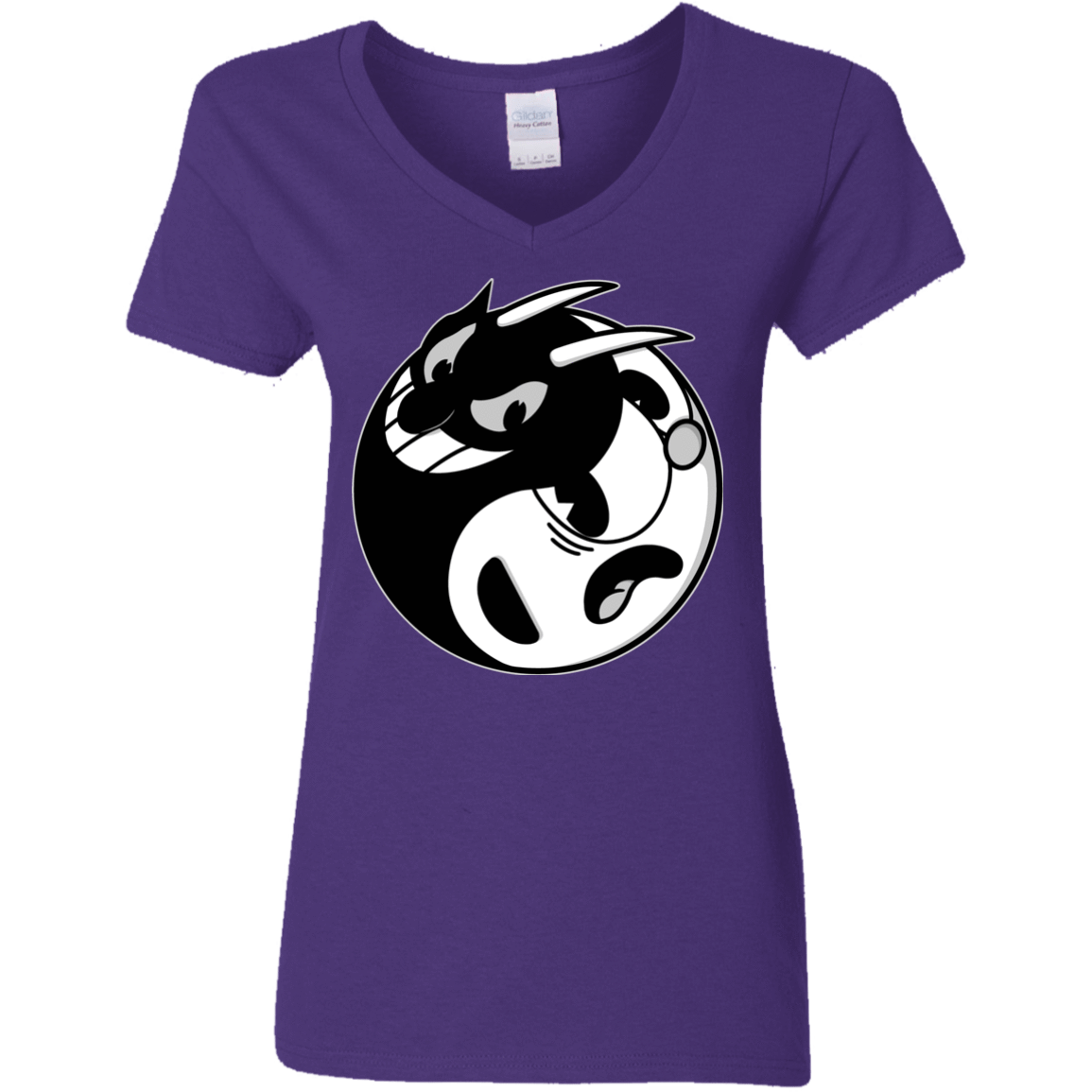 T-Shirts Purple / S Yin Cup! Women's V-Neck T-Shirt