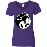 T-Shirts Purple / S Yin Cup! Women's V-Neck T-Shirt