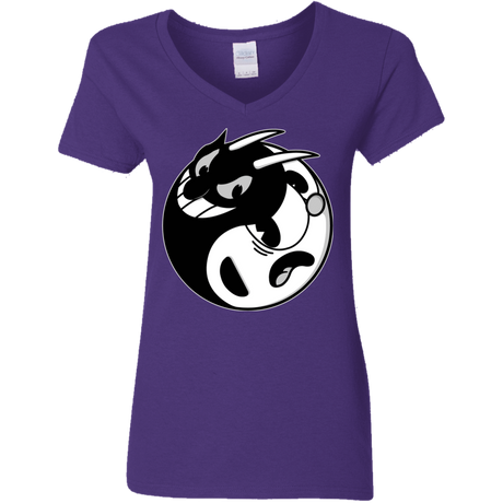 T-Shirts Purple / S Yin Cup! Women's V-Neck T-Shirt