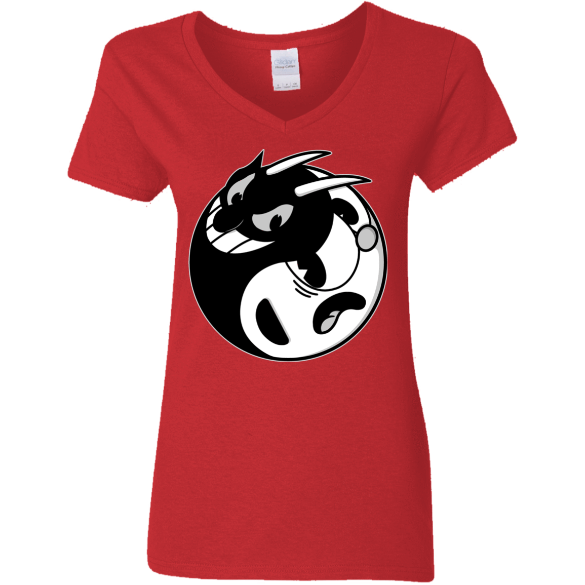 T-Shirts Red / S Yin Cup! Women's V-Neck T-Shirt