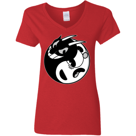 T-Shirts Red / S Yin Cup! Women's V-Neck T-Shirt