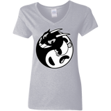 T-Shirts Sport Grey / S Yin Cup! Women's V-Neck T-Shirt