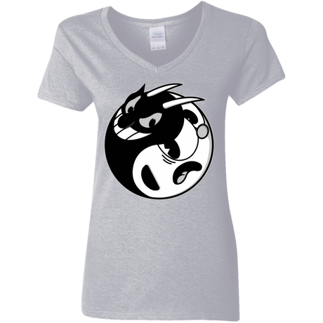 T-Shirts Sport Grey / S Yin Cup! Women's V-Neck T-Shirt