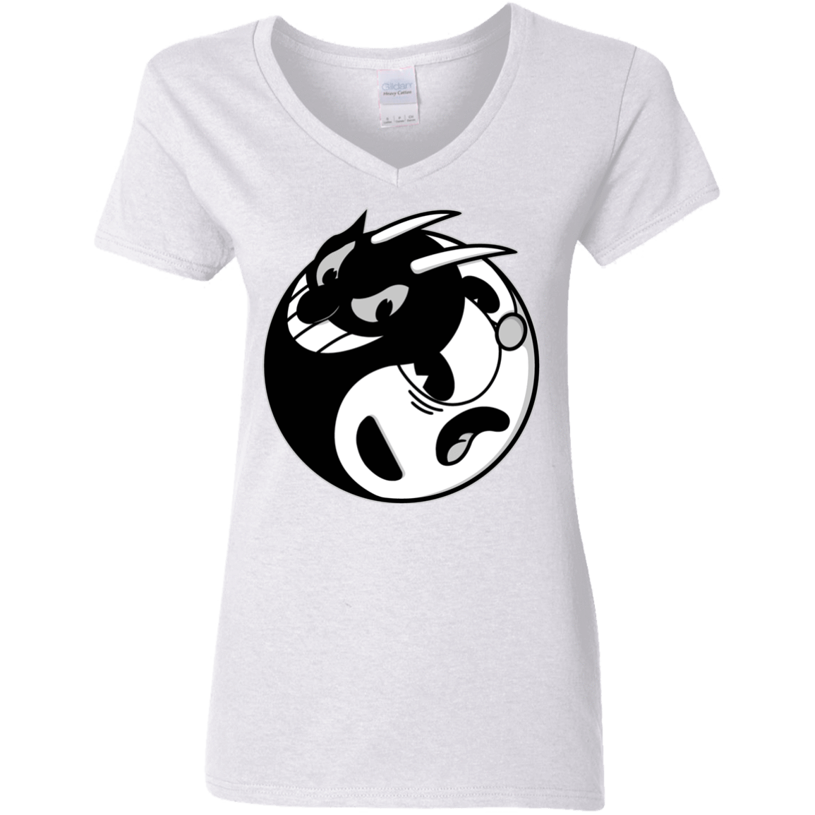 T-Shirts White / S Yin Cup! Women's V-Neck T-Shirt