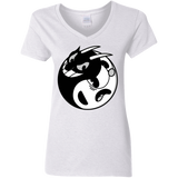 T-Shirts White / S Yin Cup! Women's V-Neck T-Shirt