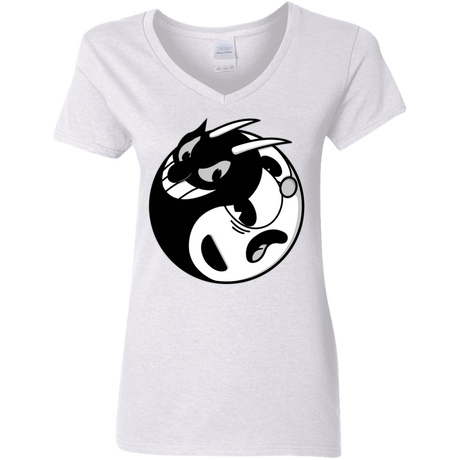 T-Shirts White / S Yin Cup! Women's V-Neck T-Shirt