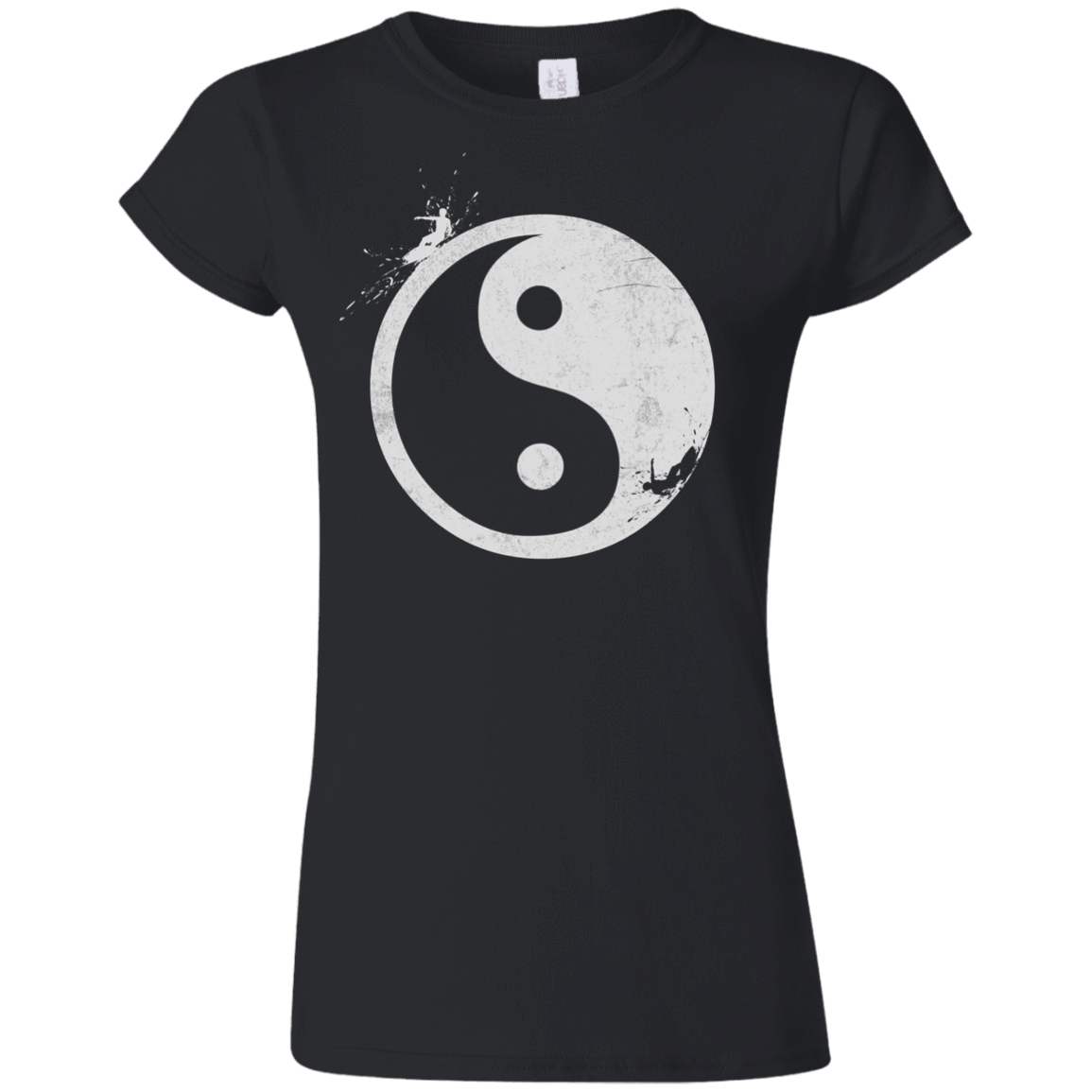 T-Shirts Black / S Yin Yang Surfer Junior Slimmer-Fit T-Shirt