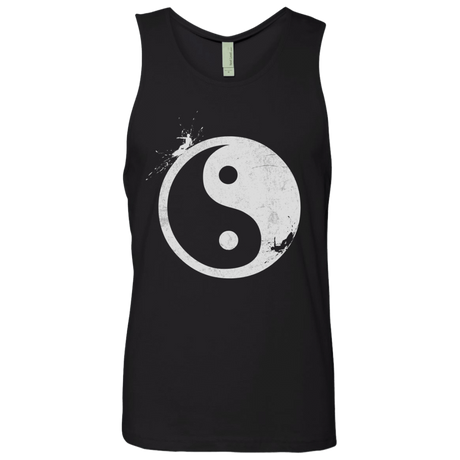 T-Shirts Black / S Yin Yang Surfer Men's Premium Tank Top