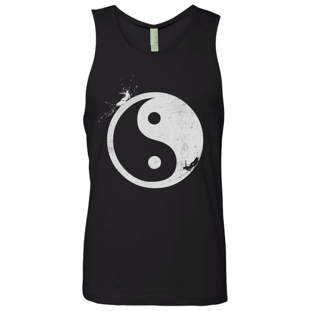 T-Shirts Black / S Yin Yang Surfer Men's Premium Tank Top