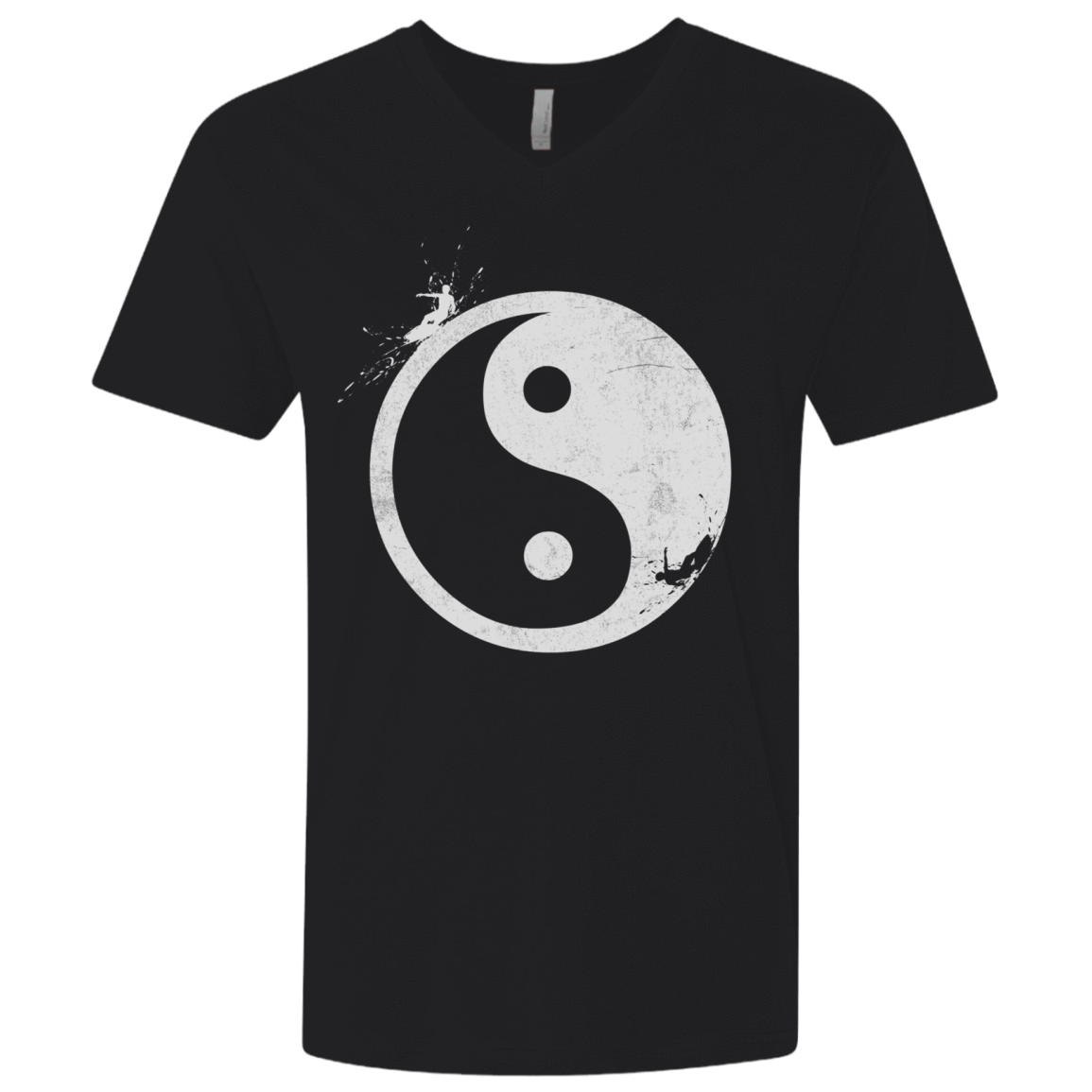 T-Shirts Black / X-Small Yin Yang Surfer Men's Premium V-Neck