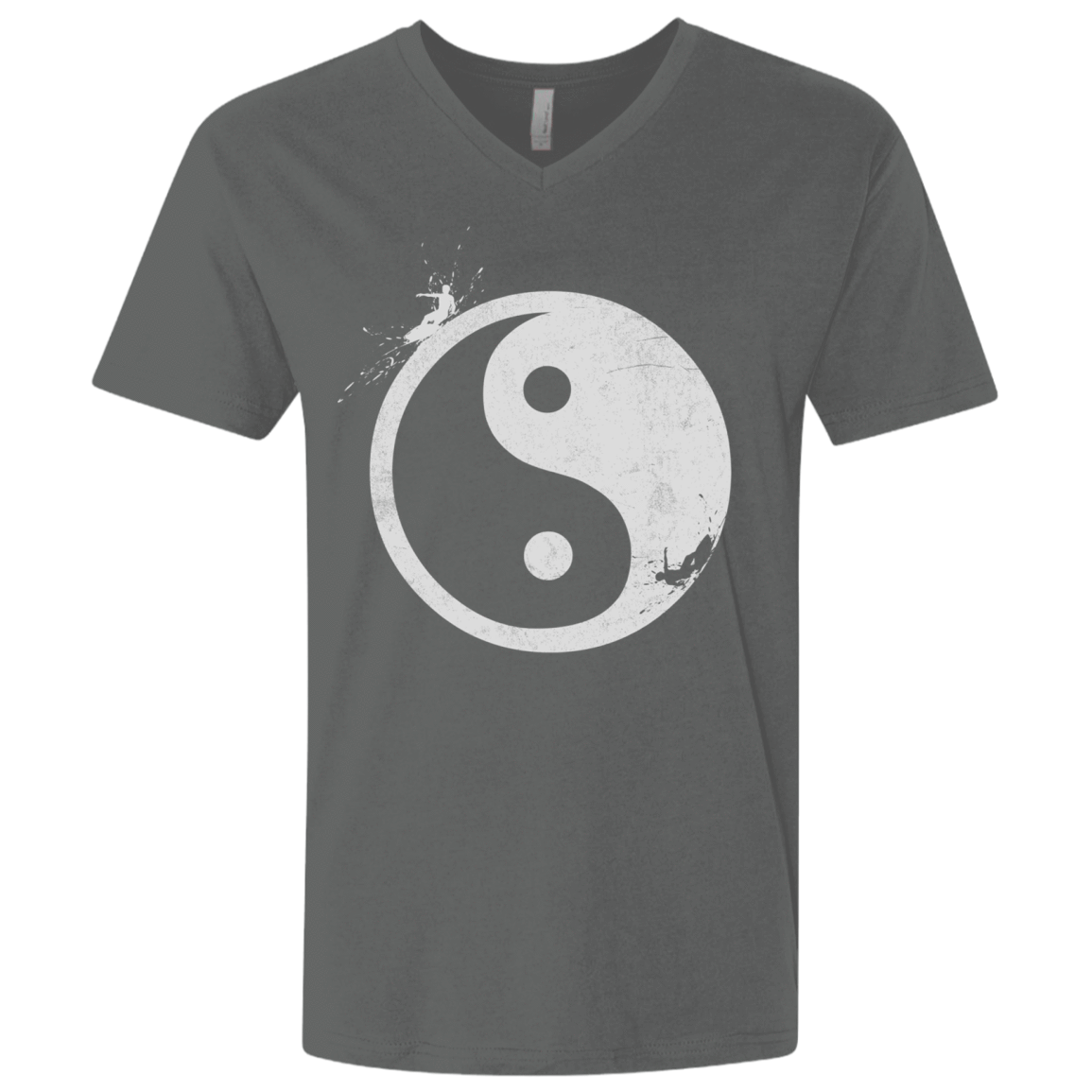 T-Shirts Heavy Metal / X-Small Yin Yang Surfer Men's Premium V-Neck