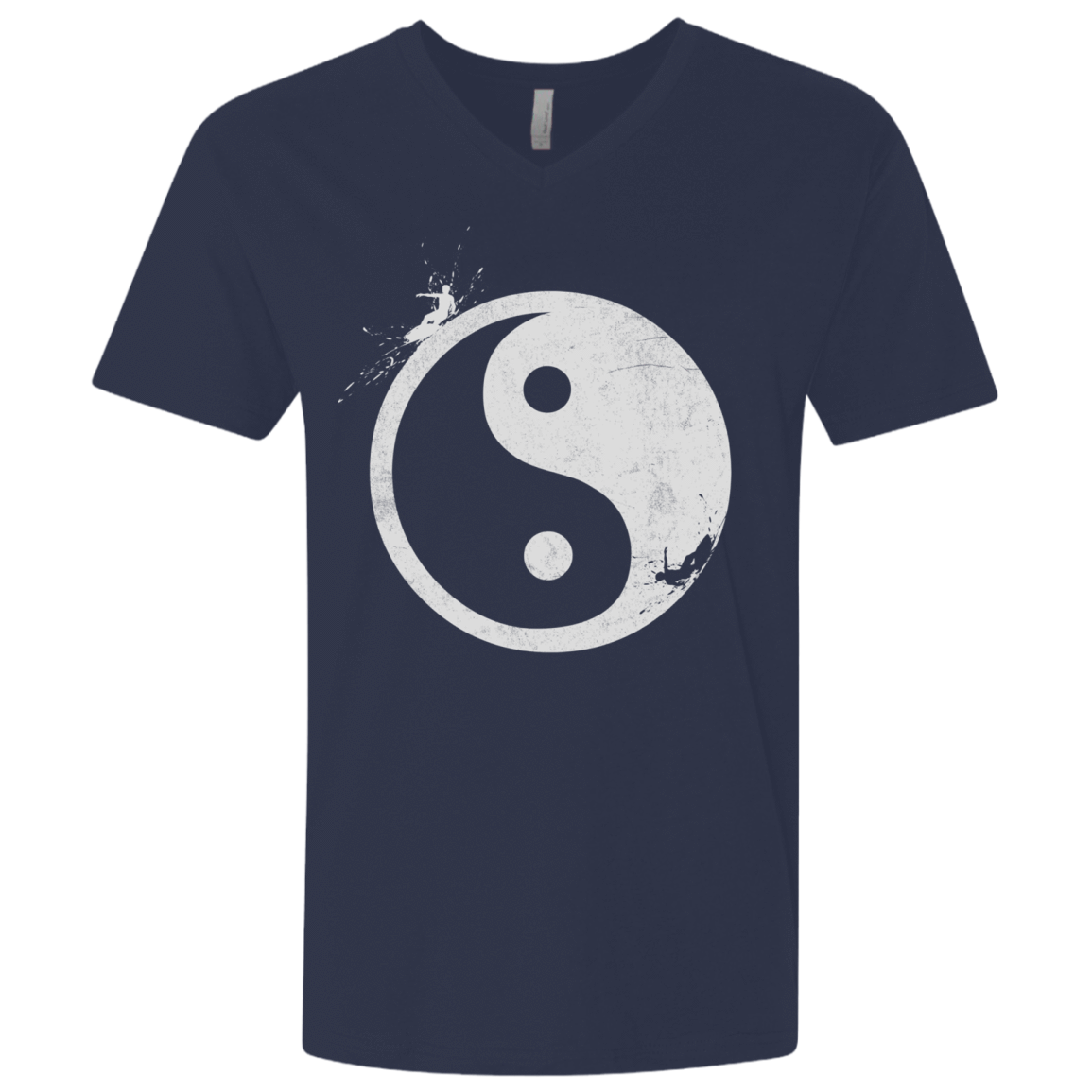 T-Shirts Midnight Navy / X-Small Yin Yang Surfer Men's Premium V-Neck