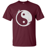 T-Shirts Maroon / S Yin Yang Surfer T-Shirt