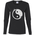 T-Shirts Black / S Yin Yang Surfer Women's Long Sleeve T-Shirt