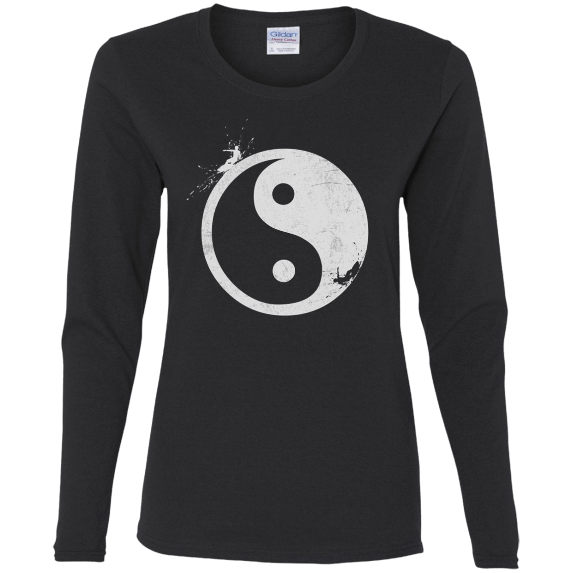 T-Shirts Black / S Yin Yang Surfer Women's Long Sleeve T-Shirt