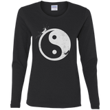 T-Shirts Black / S Yin Yang Surfer Women's Long Sleeve T-Shirt