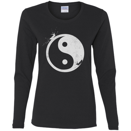 T-Shirts Black / S Yin Yang Surfer Women's Long Sleeve T-Shirt