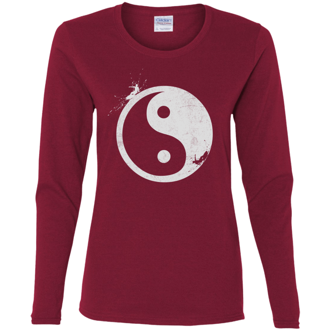 T-Shirts Cardinal / S Yin Yang Surfer Women's Long Sleeve T-Shirt