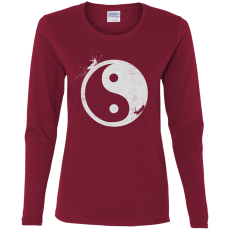 T-Shirts Cardinal / S Yin Yang Surfer Women's Long Sleeve T-Shirt