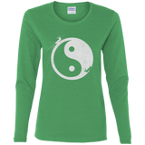 T-Shirts Irish Green / S Yin Yang Surfer Women's Long Sleeve T-Shirt