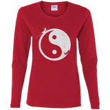 T-Shirts Red / S Yin Yang Surfer Women's Long Sleeve T-Shirt