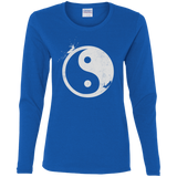 T-Shirts Royal / S Yin Yang Surfer Women's Long Sleeve T-Shirt