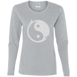 T-Shirts Sport Grey / S Yin Yang Surfer Women's Long Sleeve T-Shirt