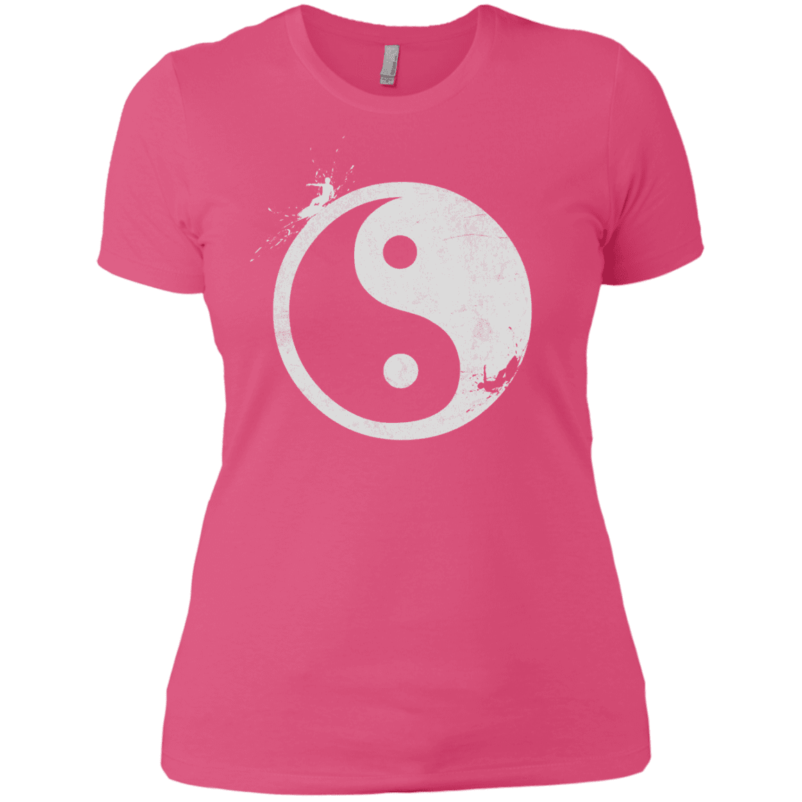 T-Shirts Hot Pink / X-Small Yin Yang Surfer Women's Premium T-Shirt