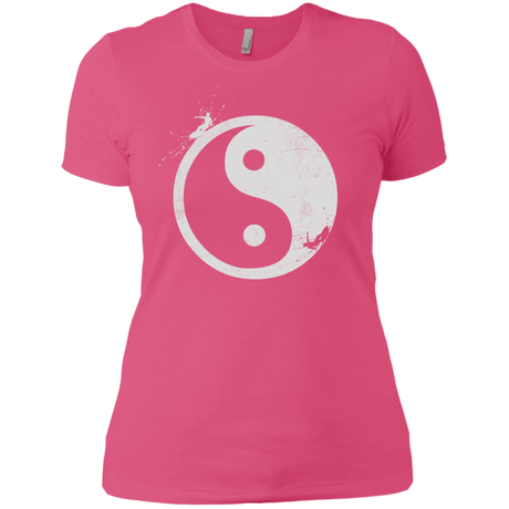 T-Shirts Hot Pink / X-Small Yin Yang Surfer Women's Premium T-Shirt