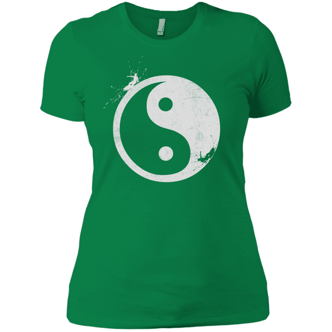 T-Shirts Kelly Green / X-Small Yin Yang Surfer Women's Premium T-Shirt