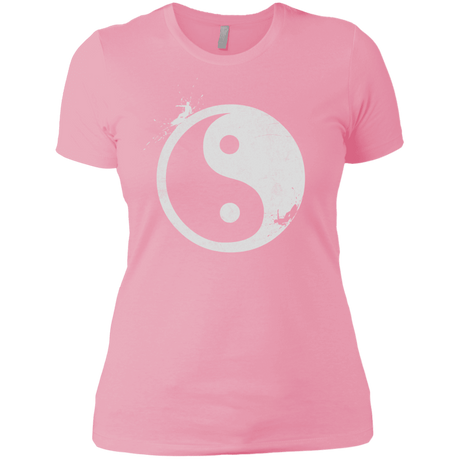 T-Shirts Light Pink / X-Small Yin Yang Surfer Women's Premium T-Shirt