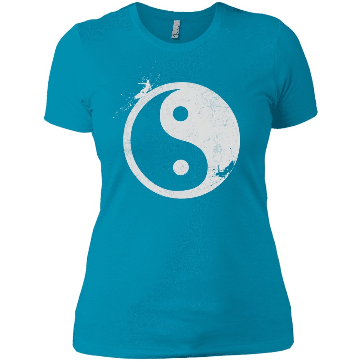 T-Shirts Turquoise / X-Small Yin Yang Surfer Women's Premium T-Shirt