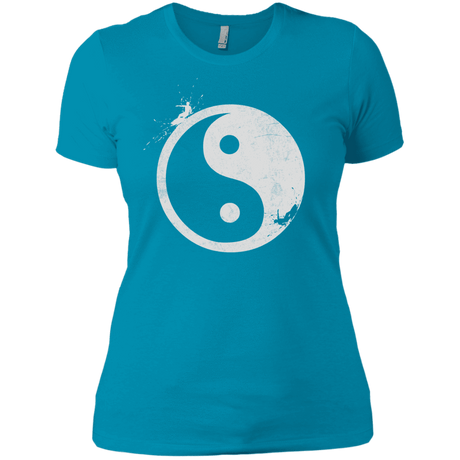 T-Shirts Turquoise / X-Small Yin Yang Surfer Women's Premium T-Shirt