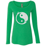 Yin Yang Surfer Women's Triblend Long Sleeve Shirt