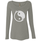 Yin Yang Surfer Women's Triblend Long Sleeve Shirt